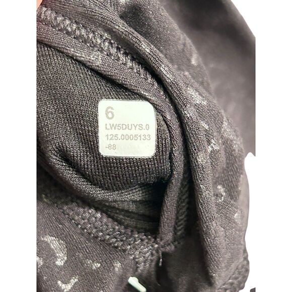 Lululemon Align High-Rise Pant 25" Size 6 Leopard Daisy Emboss Black Authentic - Picture 7 of 7
